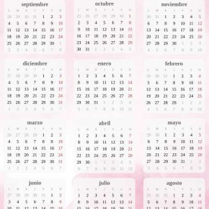 calendario escolar 2023 2024 septiembre agosto aesthetic4