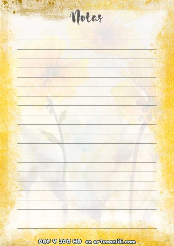 pagina notas flores amarillas 1