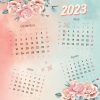 plantilla con calendarios transparentes del año 2023